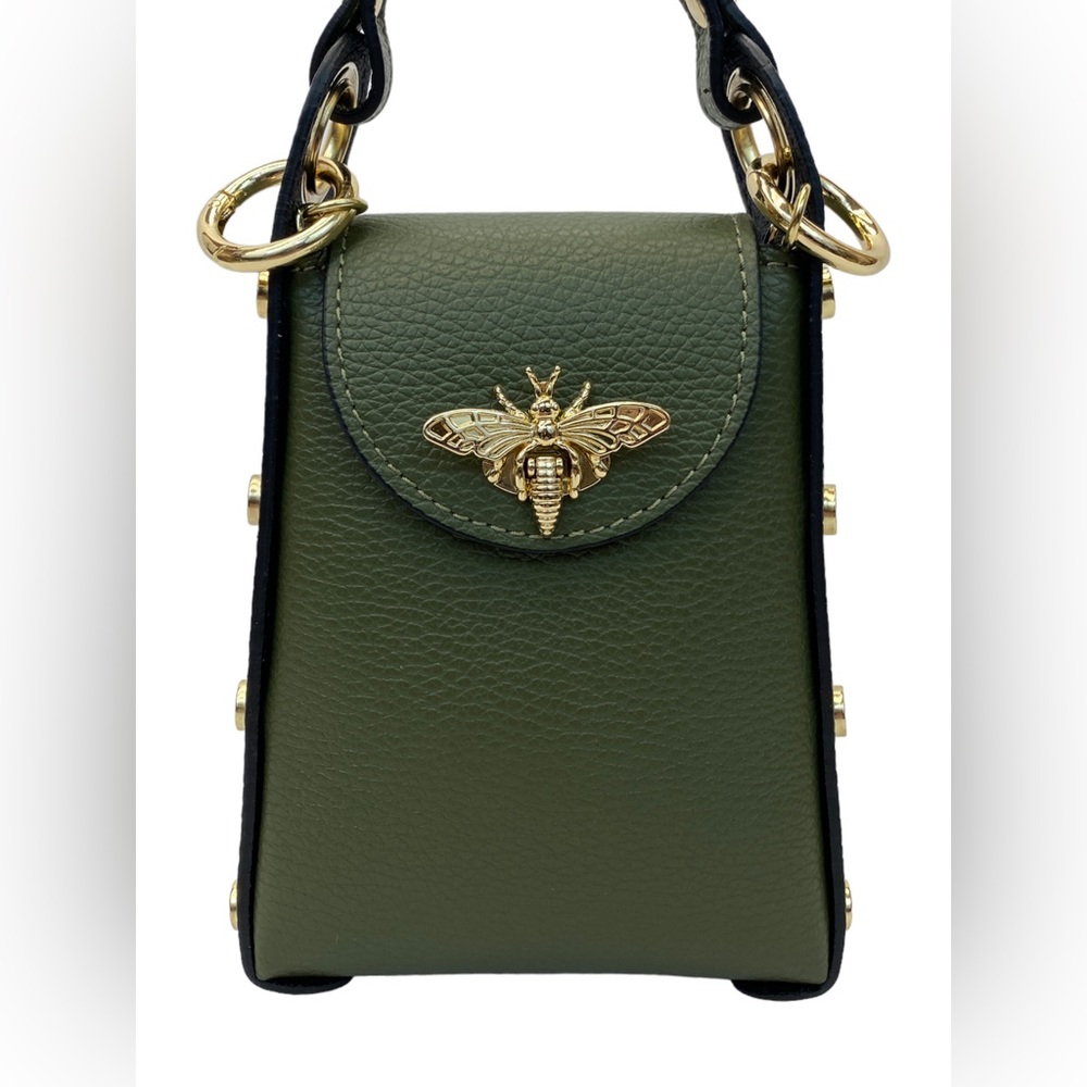 German Fuentes Bumble Bee Leather Cellphone Bag